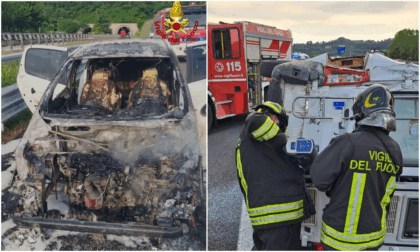 Autostrada A4, due emergenze in un’ora: ribaltamento e incendio