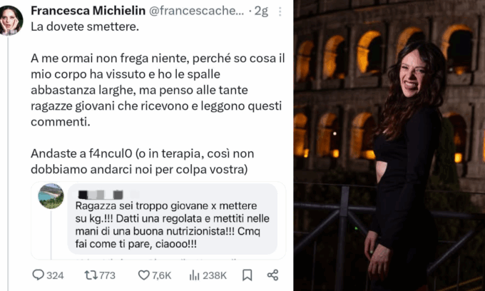 Francesca Michielin vittima di body shaming: “La dovete smettere. Penso alle ragazze più giovani”