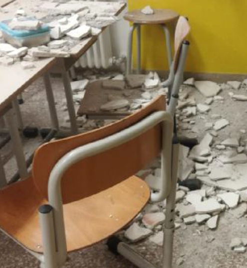 Caduta intonaci alla scuola elementare: avviso di garanzia al sindaco di Bassano