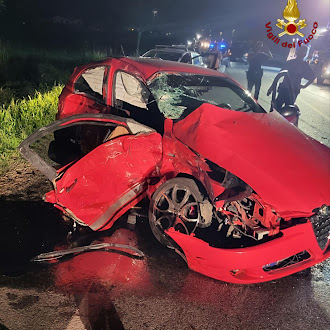 Scontro frontale tra due auto a Thiene, tre feriti