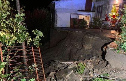 Frana a Monteviale, evacuata un’abitazione: paura per due persone invalide