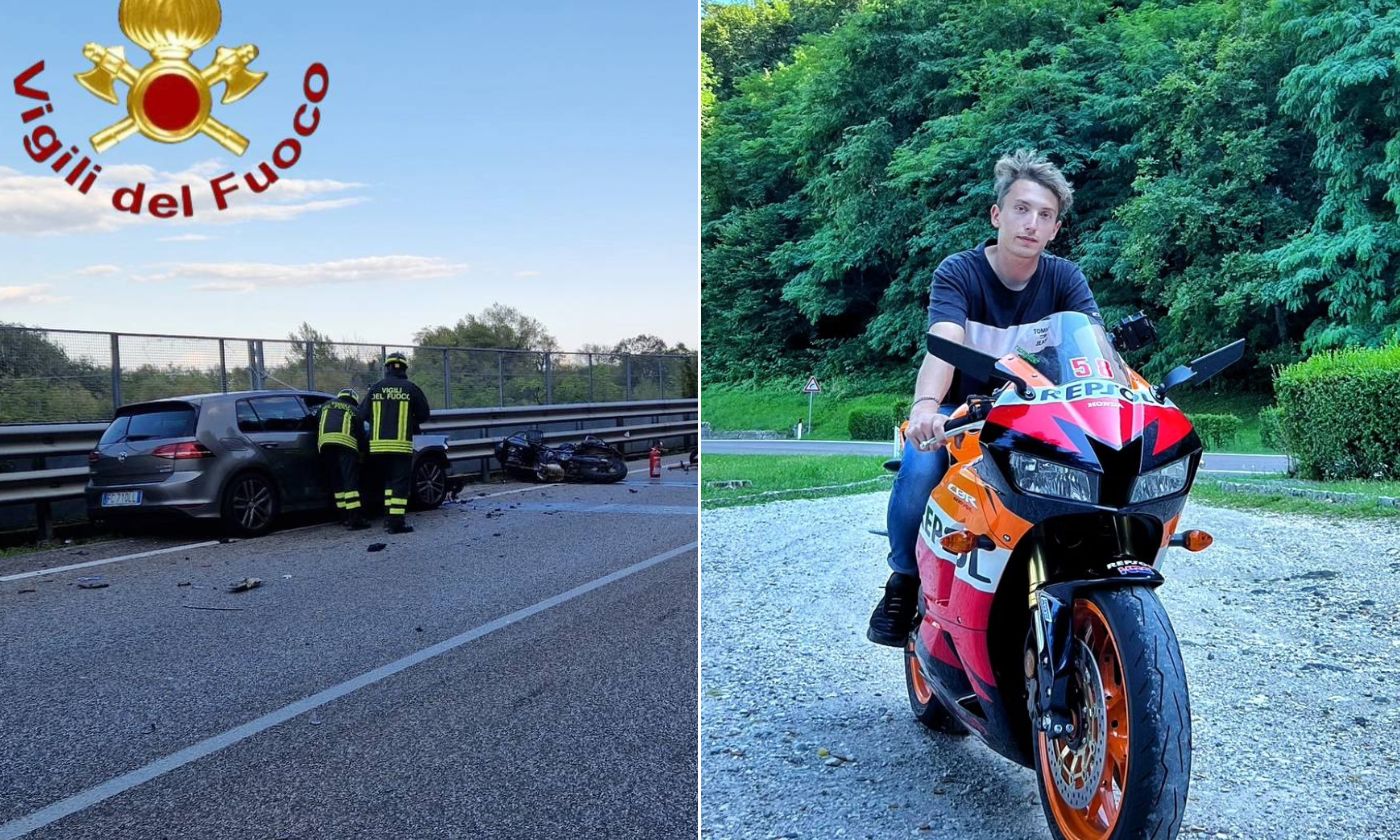 Scontro tra auto e moto nel Trevigiano, morto un 28enne di Thiene ...