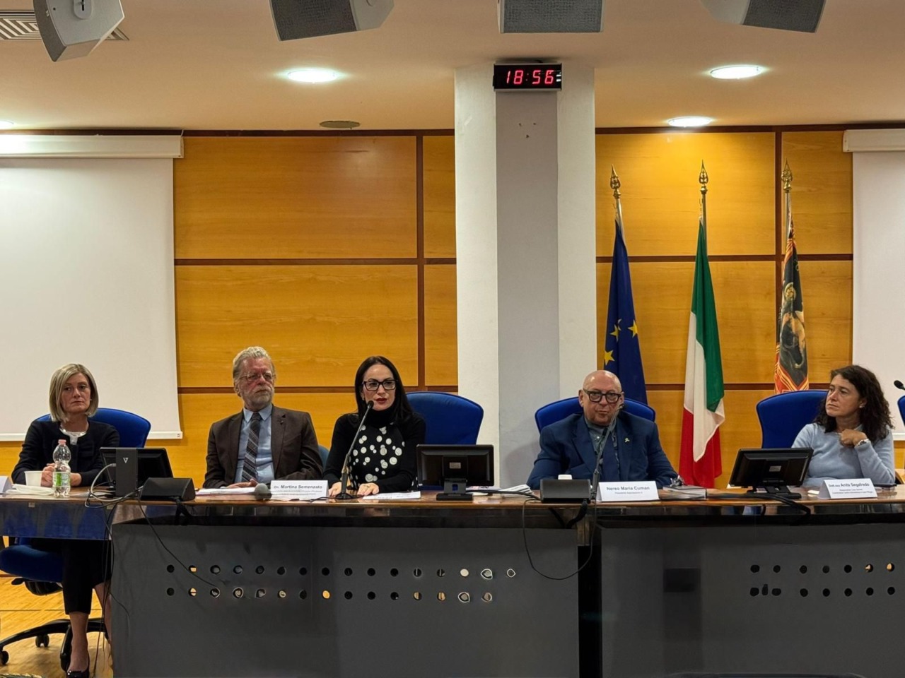 Relatori alla serata sulla "Educazione al rispetto per prevenire la violenza di genere"