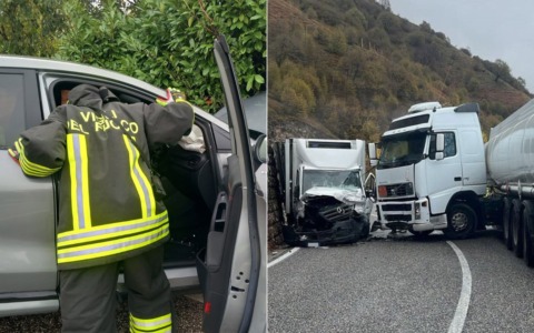 Doppio incidente: in tre si scontrano ad Arzignano, poi lo schianto furgone e autocisterna a Cogollo del Cengio