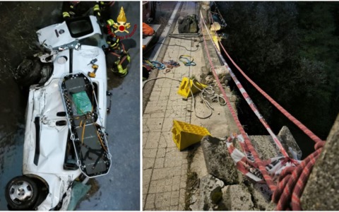 Auto sfonda il parapetto di un ponte a Recoaro Terme e finisce nell’Agno: morto il guidatore