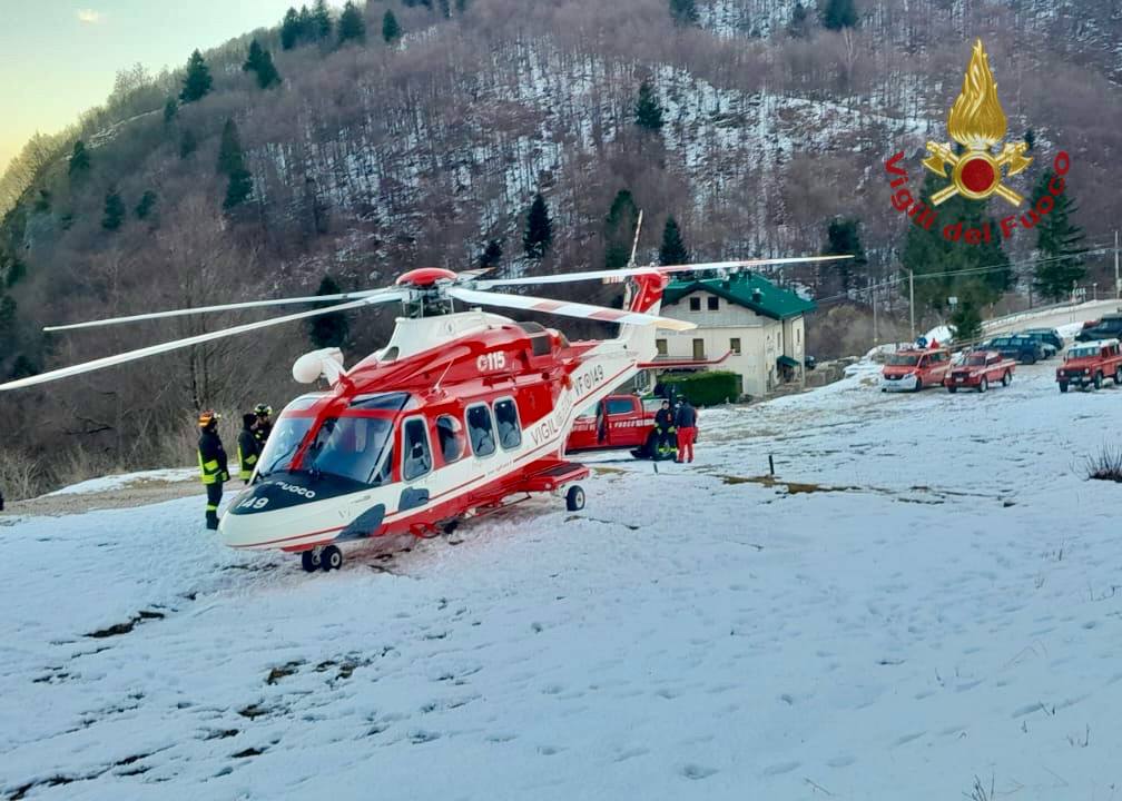 Recuperato dai Vigili del fuoco il corpo dell’escursionista scomparso da 9 giorni sul Pian delle Fugazze