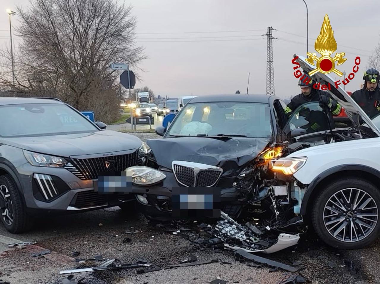 Lonigo: un ferito nell’incidente a tre