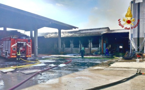 Incendio in un’azienda agricola di Sandrigo
